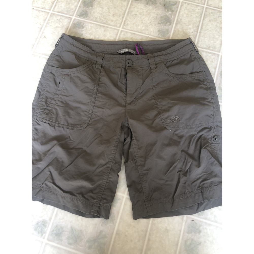 The North Face Brown Green‎ Roll Tab Shorts Inner Drawstring Mesh Stow Pocket